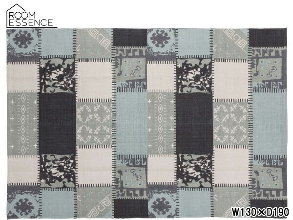 東谷 ラグ グレー W130×D190 TTR-132GY ラグ コットン カーペット おしゃれ かわいい インテリア メーカー直送 送料無料