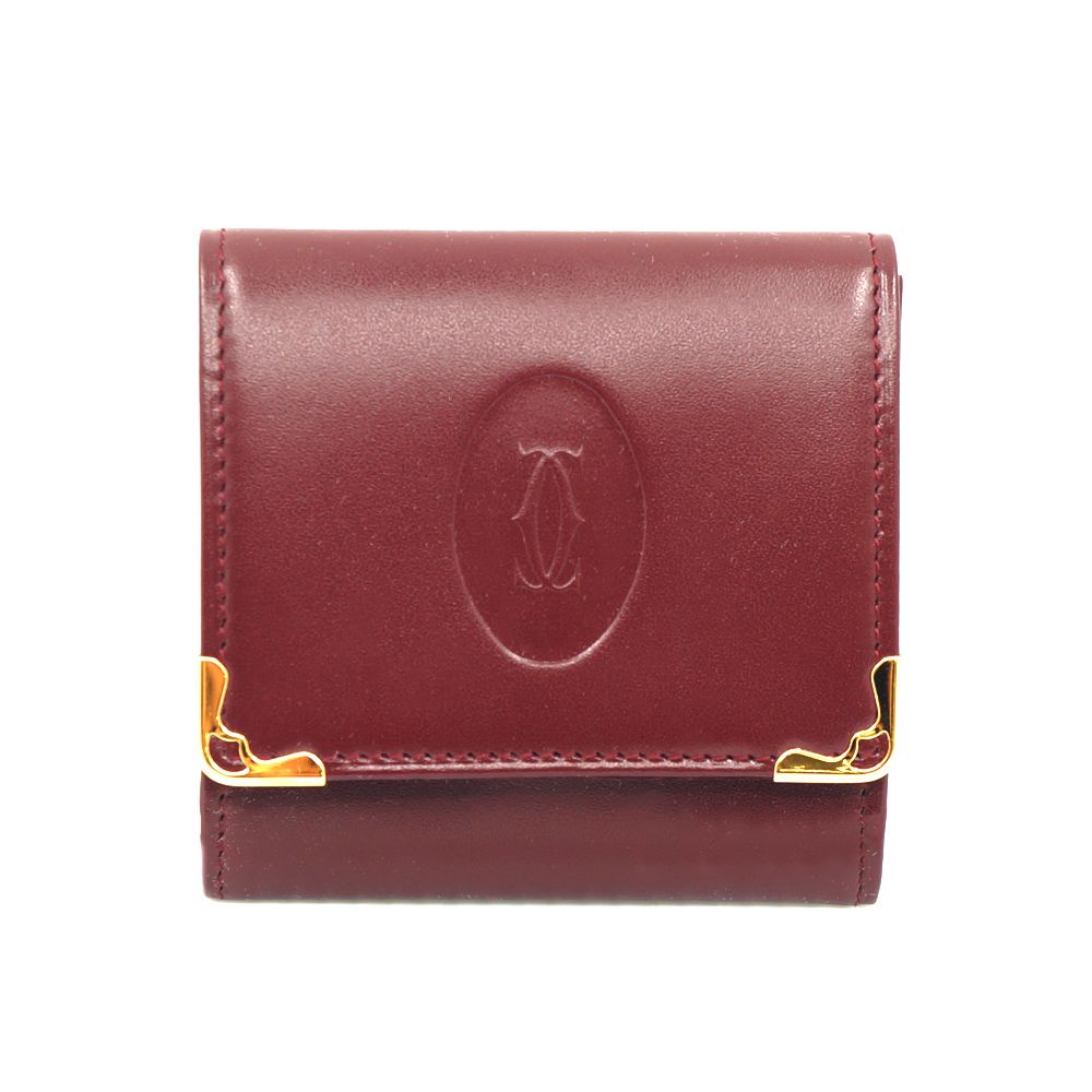 栄】カルティエ L3000464 マストライン ボルドー レッド系 コイン