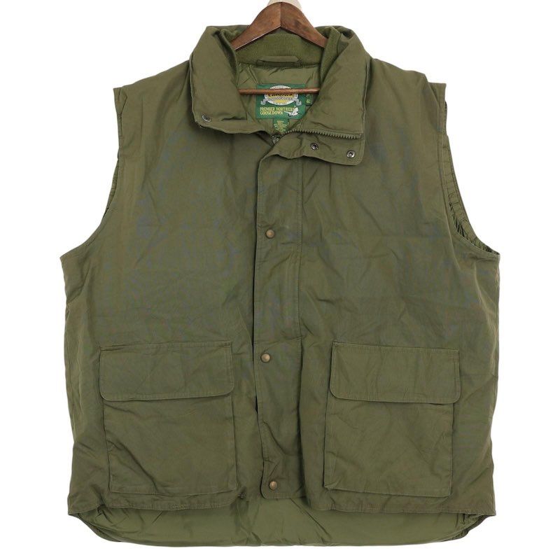 Cabela s カベラス グースダウンベスト メンズUS-2XL TALLサイズ カーキグリーン jc-0219