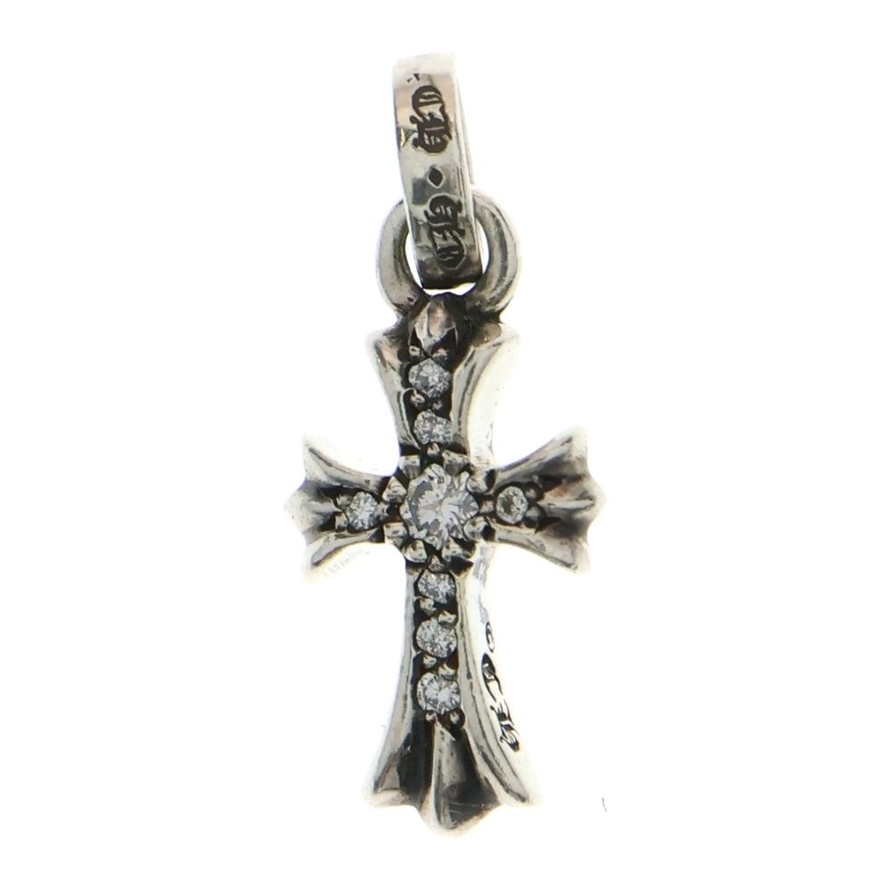 CHROME HEARTS クロムハーツ CRS BBYFAT P DMND ベイビーファットクロス PAVEダイヤ ペンダントトップ シルバーBCA234
