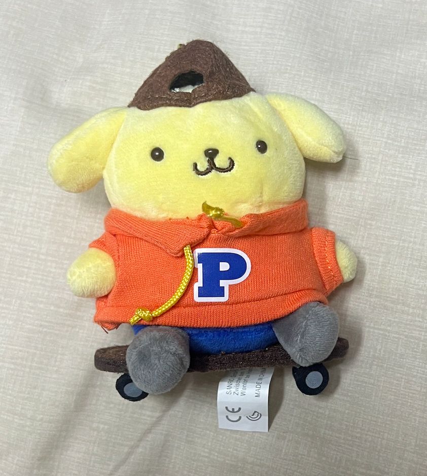 ポムポムプリン スケート 人形 キーホルダー