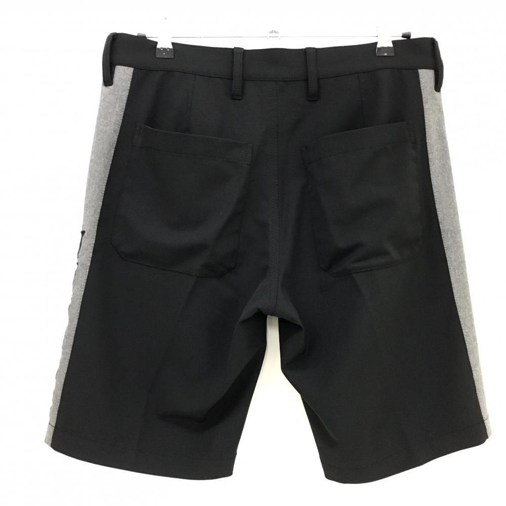 ダンスウィズドラゴン ショートパンツ サイズ 5 黒 ゴルフウェア メンズ 美品】ダンスウィズドラゴン ハーフパンツ 黒×グレー サイド切替