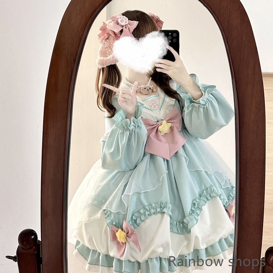 新品未使用ANGELIC PRETTYの可愛い水色 ロリータドレス 新品未使用