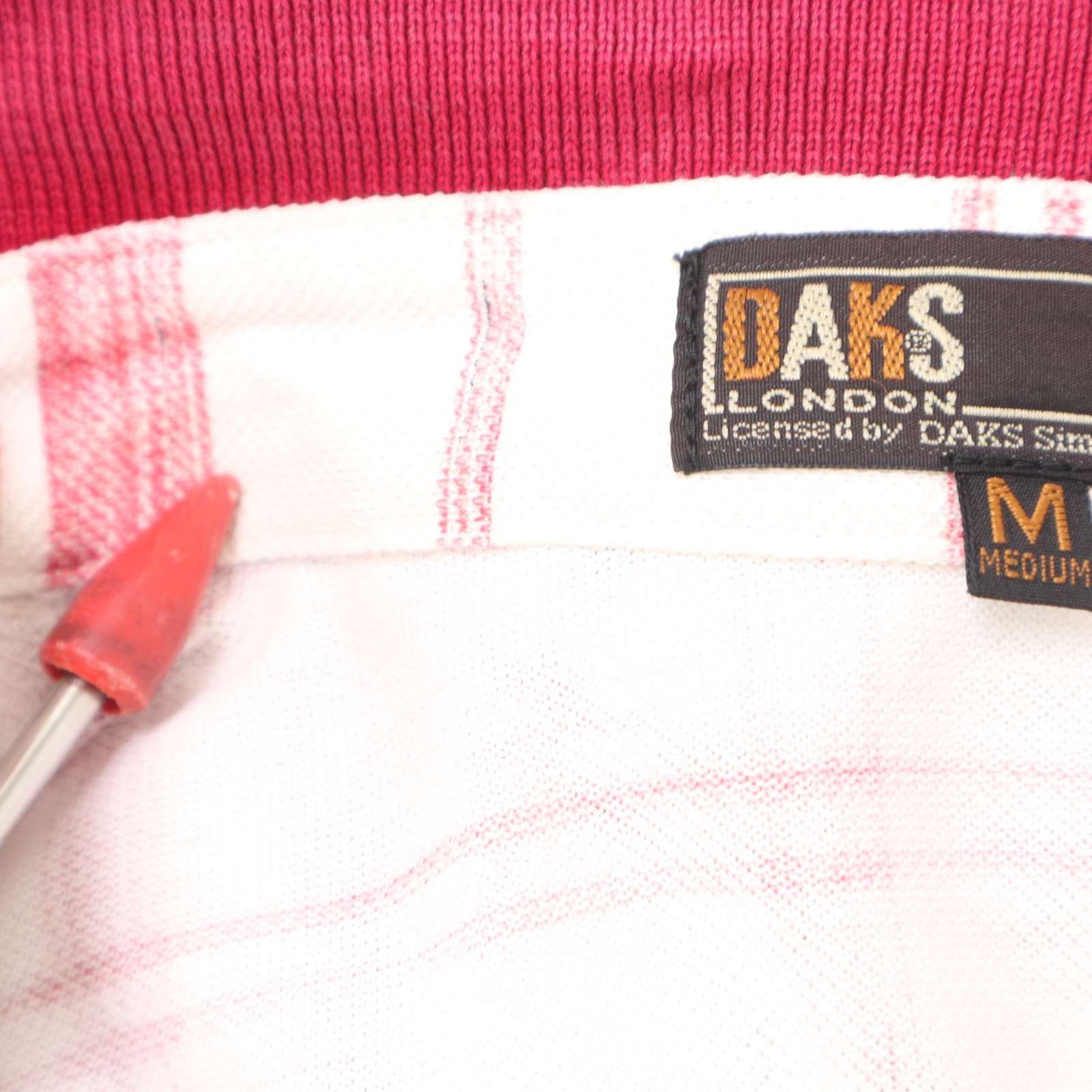 DAKS GOLF ダックス ゴルフ 春夏☆ ロゴ刺繍 チェック 半袖