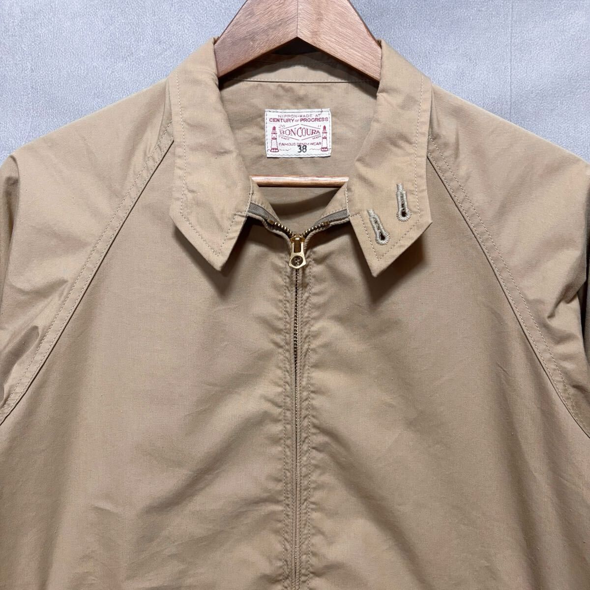 BONCOUR ベージュ スイングトップ　38 BONCOUR ベージュ スイングトップ 38 - メルカリ