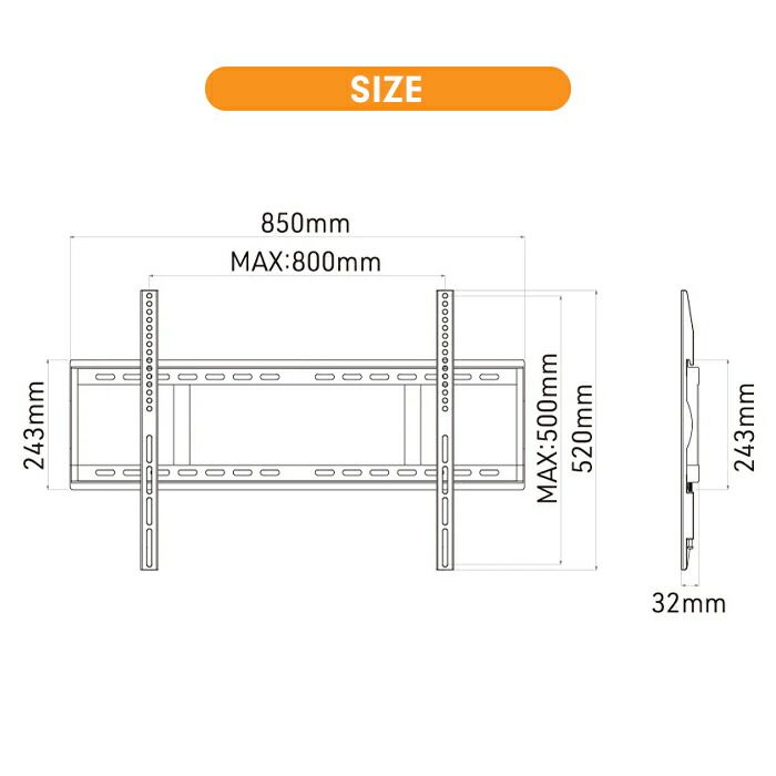 固定式 水平器付き