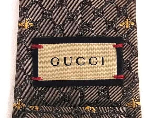 □新品□未使用□ GUCCI グッチ ビー GG柄 シルク100% ネクタイ 紳士