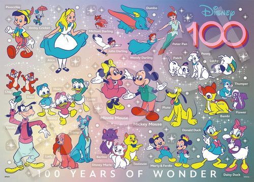 新品 ジグソーパズル 500ピース ディズニー 100 YEARS OF WONDER 38x53cm 74-701 [佐川急便]