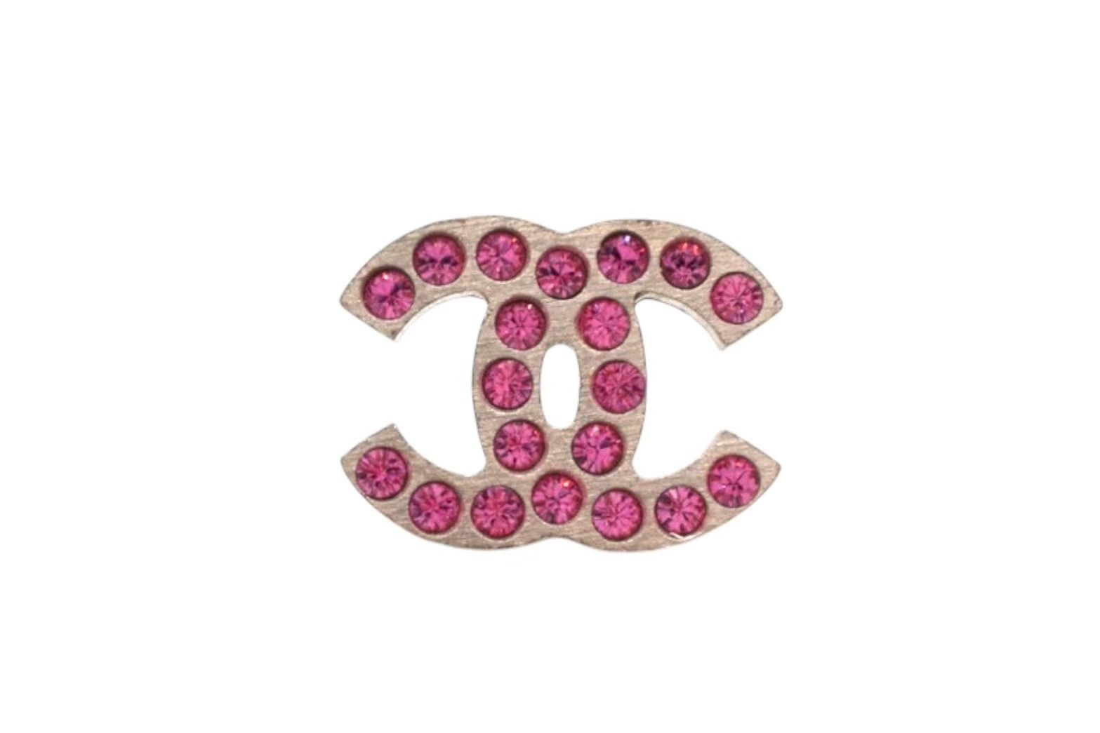 CHANEL シャネル ココマーク ピアス 重量約1.6g 06P刻印 ラインストーン メタル シャンパンゴールド ピンク クリア 片耳用 4b000400