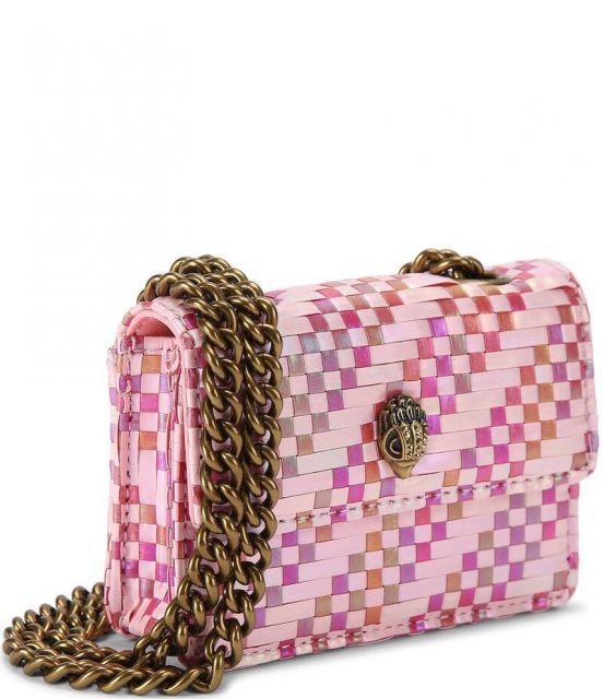 【送料無料】 カートジェイガーロンドン レディース ショルダーバッグ バッグ Micro Kensington Silver Chain Strap Crossbody Bag Pink