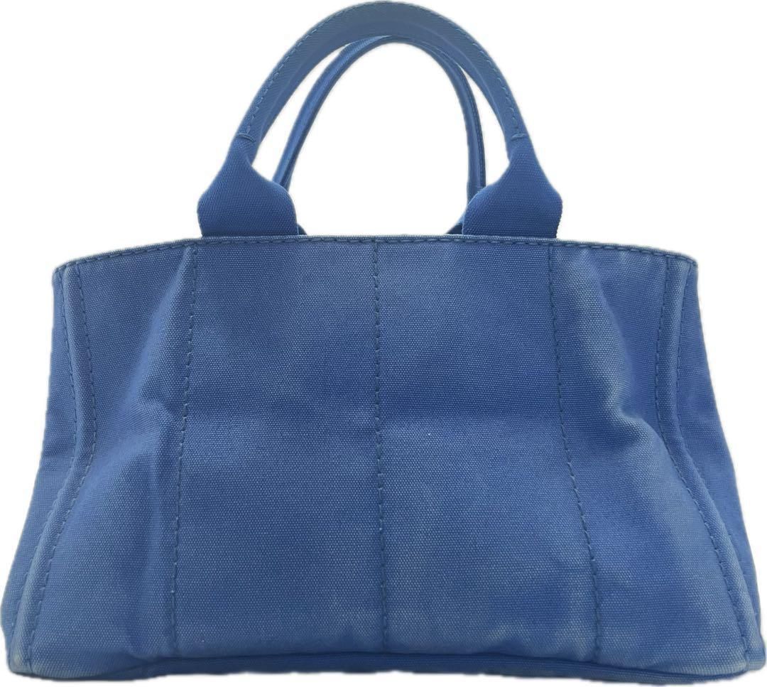 プラダ　PRADA　カナパL　デニムトートバッグ　三角ロゴ　インディゴブルー 人気】PRADA プラダ カナパ トートバッグ ハンドバッグ デニム