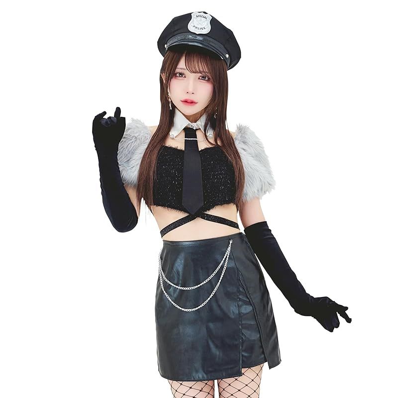 クリアストーン Clearstone ノアールヴェール コスプレ ハロウィン ポリス レディース ブラック 0