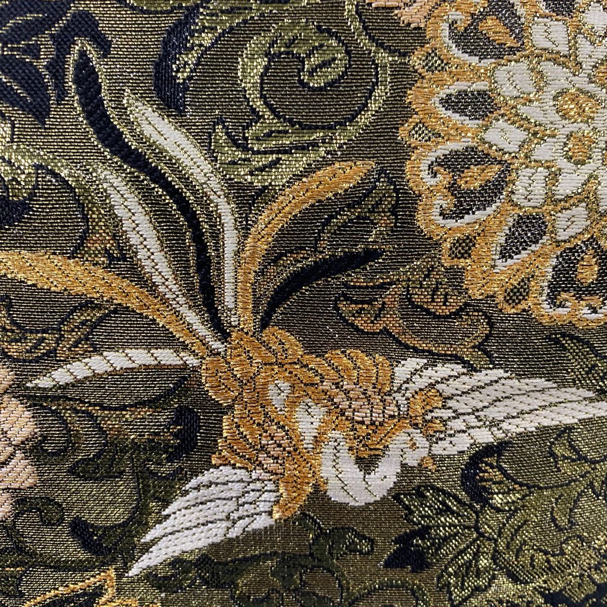 帯3895 ●高級 正絹 六通 袋帯 華文 花文 P500 ○高級 正絹 六通 袋帯 華文 花文 - メルカリ