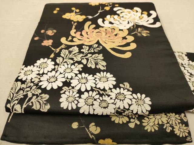 名古屋帯　相良刺繍　葡萄　九寸　正絹 相良刺繍 九寸名古屋帯「つの唐草」 – きものすぎをECサイト