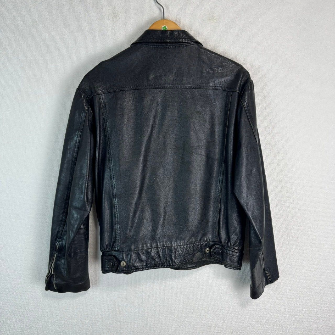 90s GK ブラック レザージャケット 革ジャン ライダースジャケット