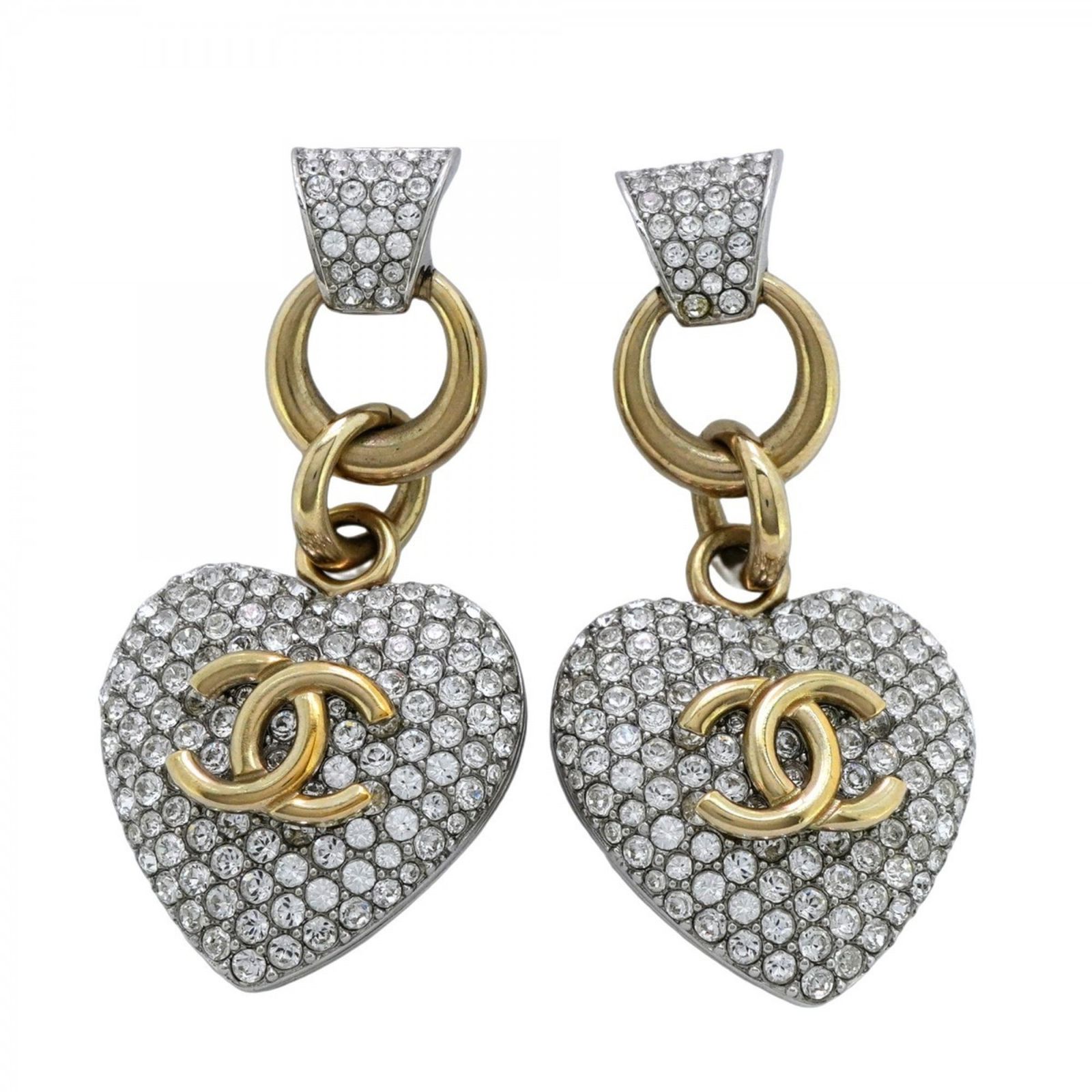 ◆シャネル ココマーク ピアス(両耳用) GP ゴールド ハート シャネル(Chanel) シャネル ピアス ココマーク ハートモチーフ