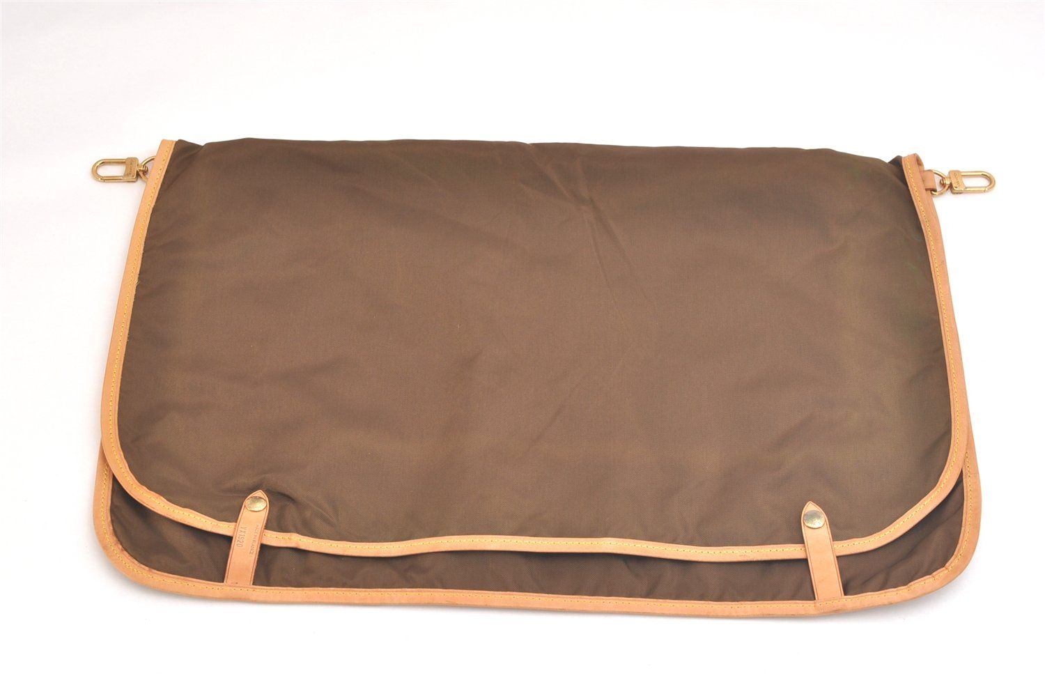 LOUIS VUITTON ルイヴィトン ヴィンテージ ガーメントカバー ナイロン レザー ブラウン LV ジャンク 2504N