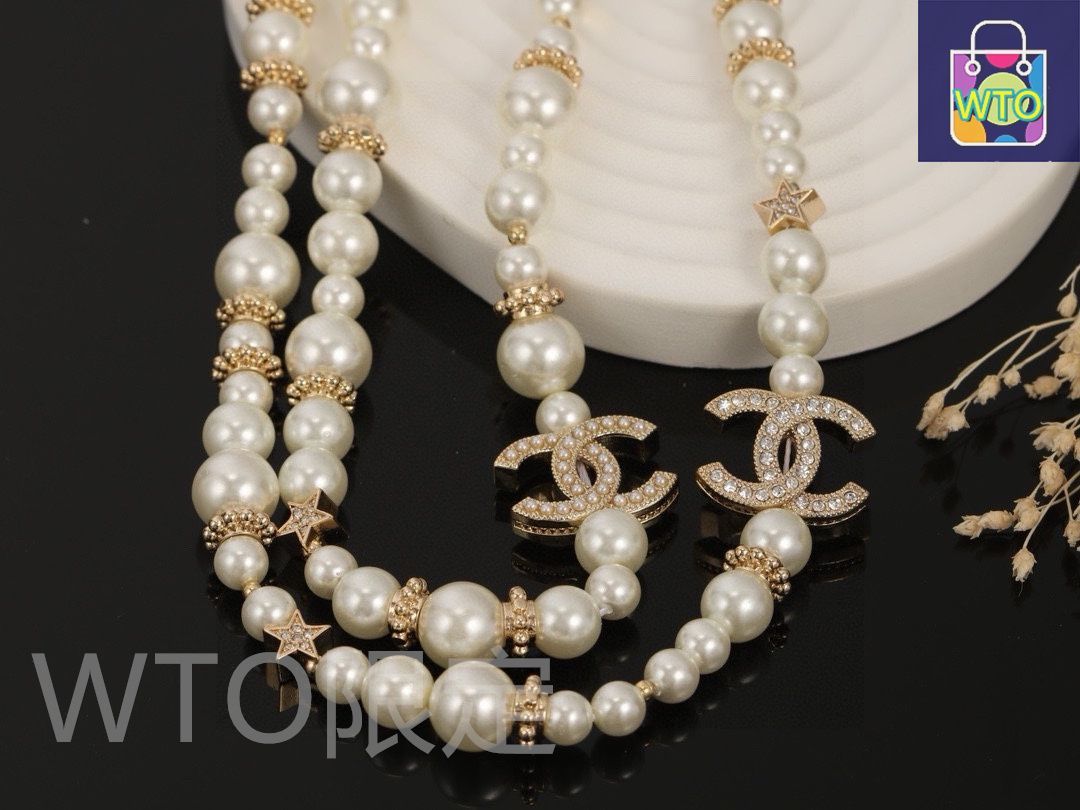 今日特価】Chanel シャネル ダブル C パールネックレス 最新