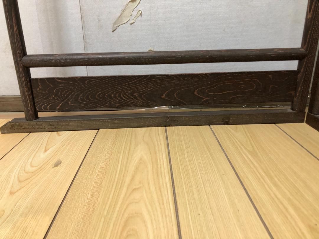 屏風式　衣紋掛け 折り畳み インテリア　昭和アンティーク　250406-4 屏風式衣紋掛け 折り畳み インテリア昭和アンティーク250406-4