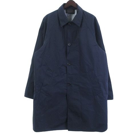 プラダ PRADA 美品 ステンカラーコート ナイロン 紺 ネイビー XL