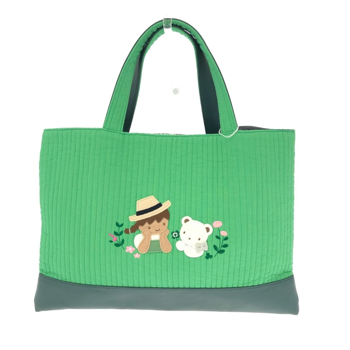 ファミリア ピオヌンナル milk グリーン バッグ ファミリア familiar トートバッグ 緑 ファミリア ピオヌンナル