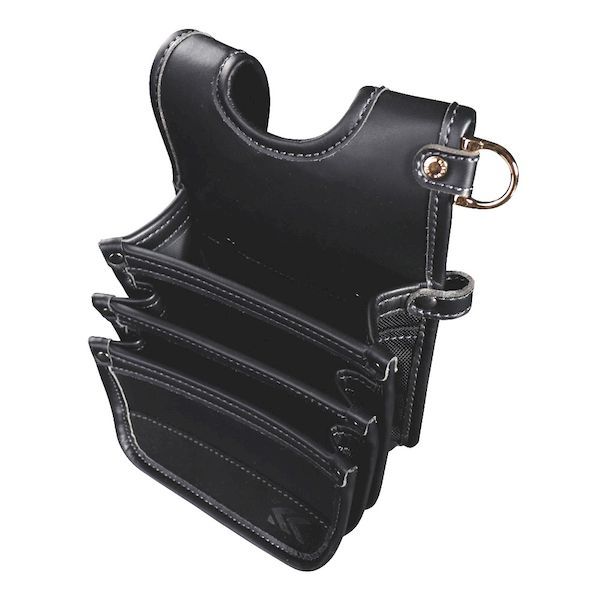 7営業日以内発送 フジ矢 AB-43BG 建築薄型腰袋3段 黒金 AB43BG 沖縄離島販売不可