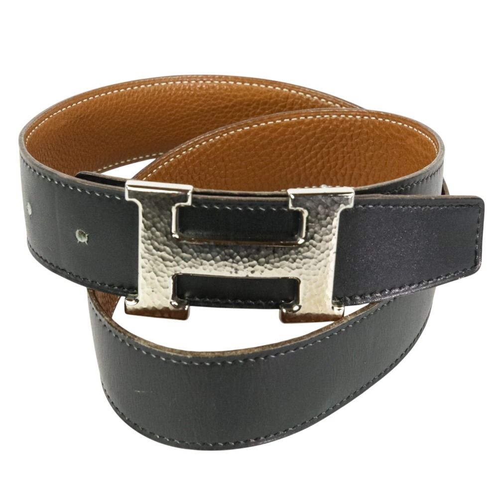HERMES エルメスコンスタンスリバーシブルベルト74 シルバーバックル 美品