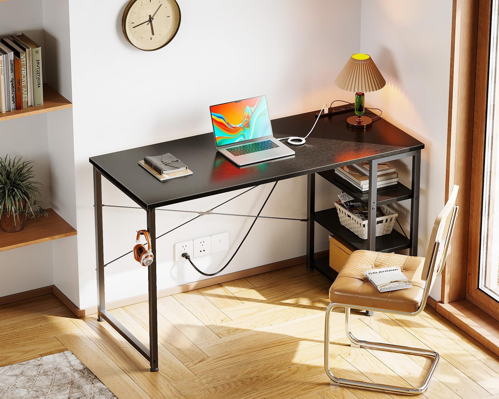 ラック付きデスク 幅120cm×奥行40cm