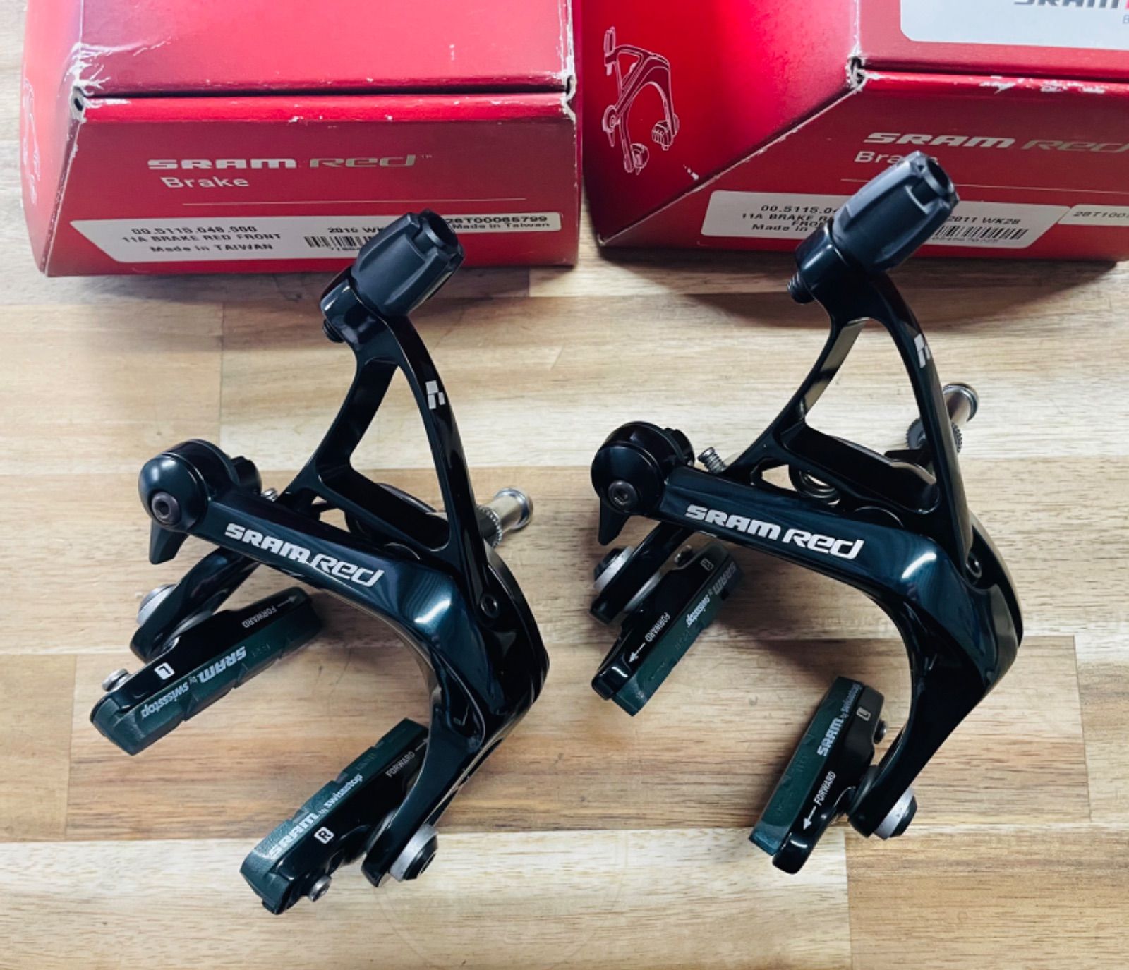 希少 SRAM RED キャリパー ブレーキ 前後 セット スラム レッド