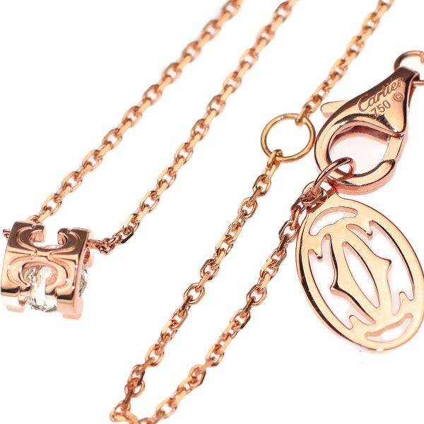 カルティエ K18PG ダイヤモンド ペンダントネックレス 0.31ct G VVS1  