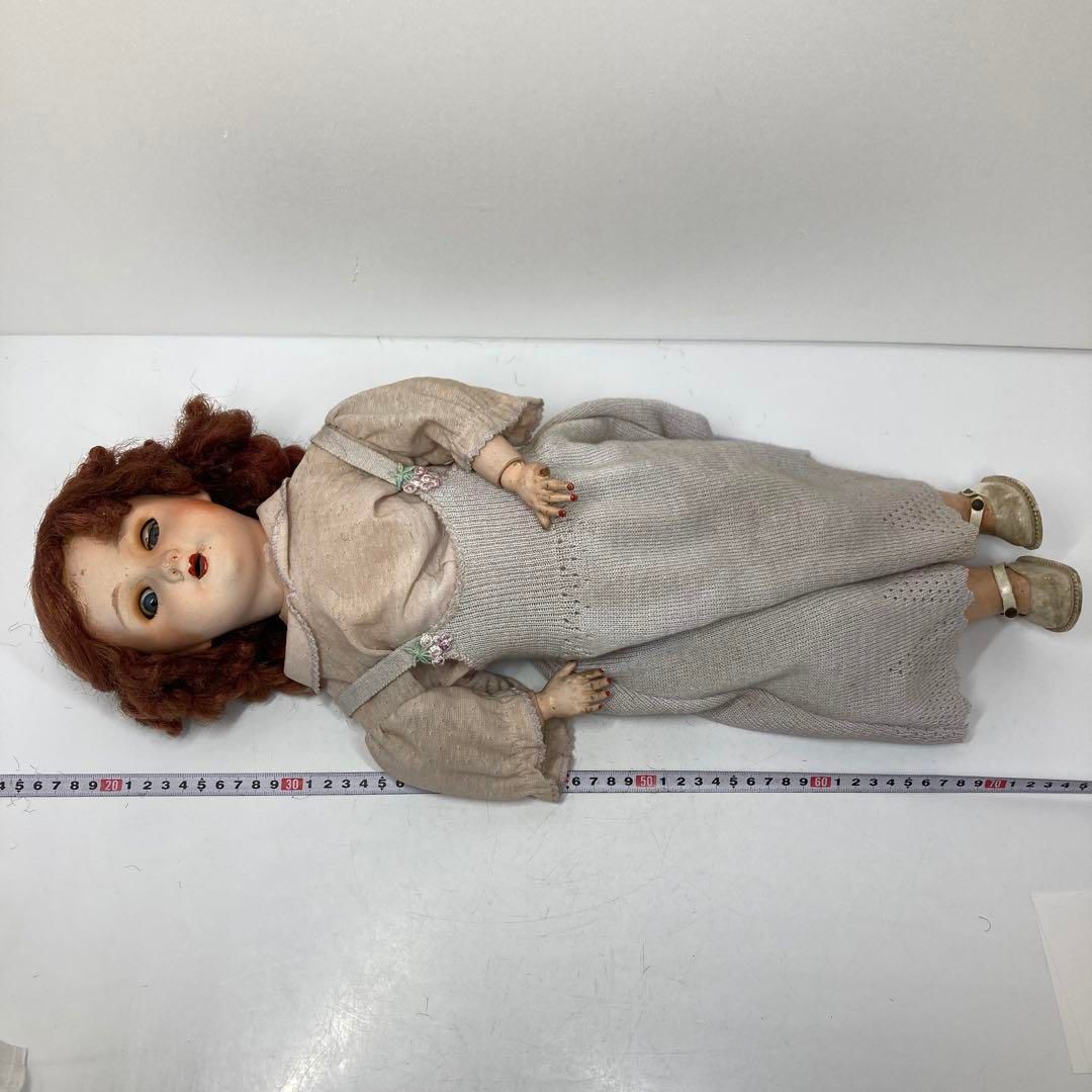 アンティーク ビスクドール オープンマウス クローズアイ 「首裏