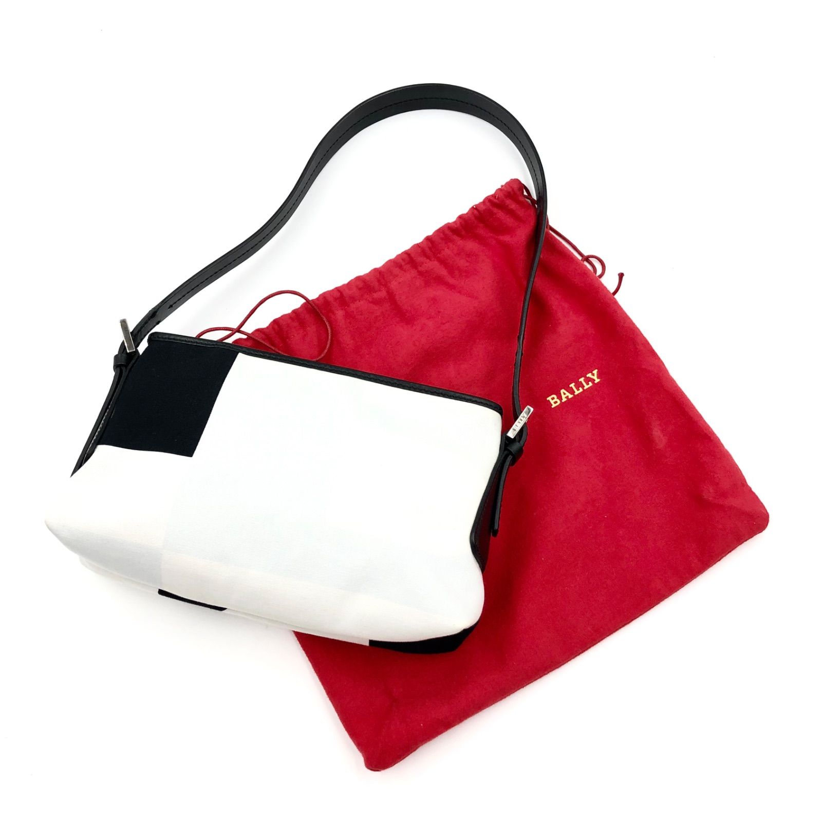 □極上美品□BALLY バリー Bロゴ アクセサリーポーチ ミニバッグ