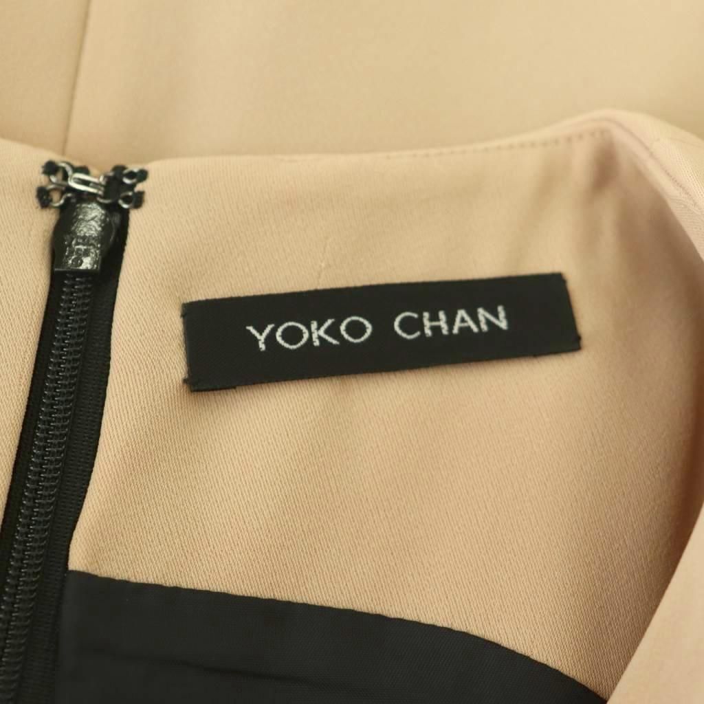 YOKO CHAN 新品未使用 ベージュ ノースリーブニット サイズ38 ヨーコチャン YOKO CHAN ノースリーブワンピース キーネック