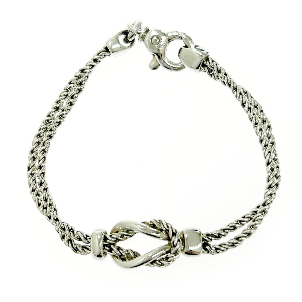 中古】TIFFANY&Co. ティファニー シルバー ノット ダブルロープ