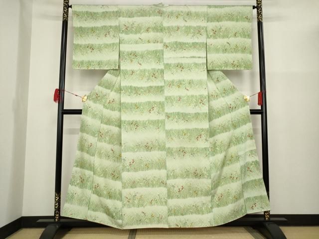 平和屋着物□上質な小紋 草花文 正絹 逸品 AAAZ5536ma