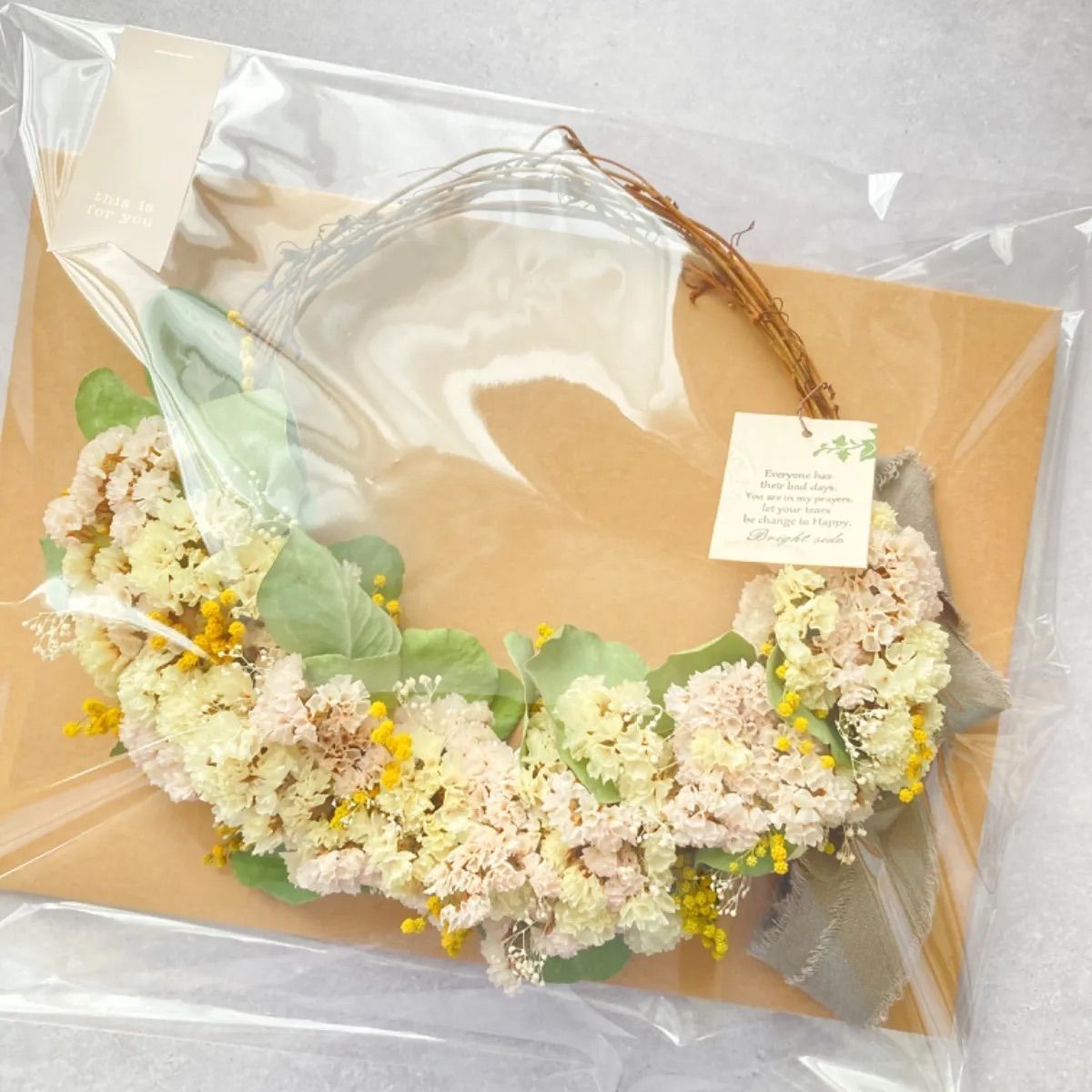 ブルーアイスとミモザのナチュラルハーフリース【メルカリ便送料込  