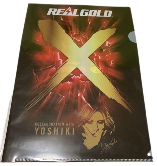 xjapan グッズ YOSHIKI（X JAPAN）エナジードリンク REALGOLD 「クリアファイル