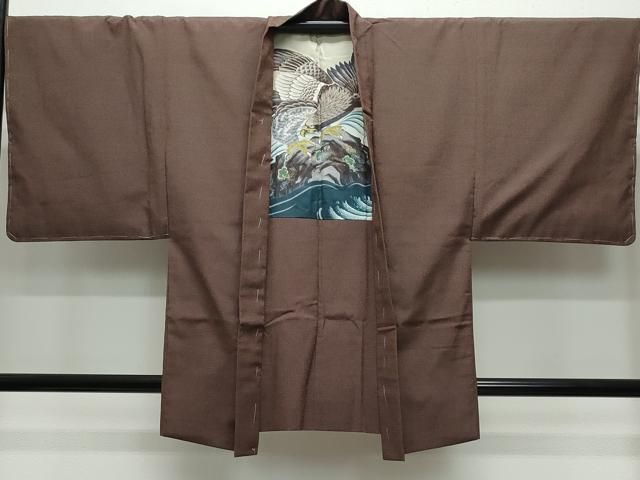 平和屋着物▽本塩沢 単衣 幾何学文様 正絹 逸品 AAAZ2329jh