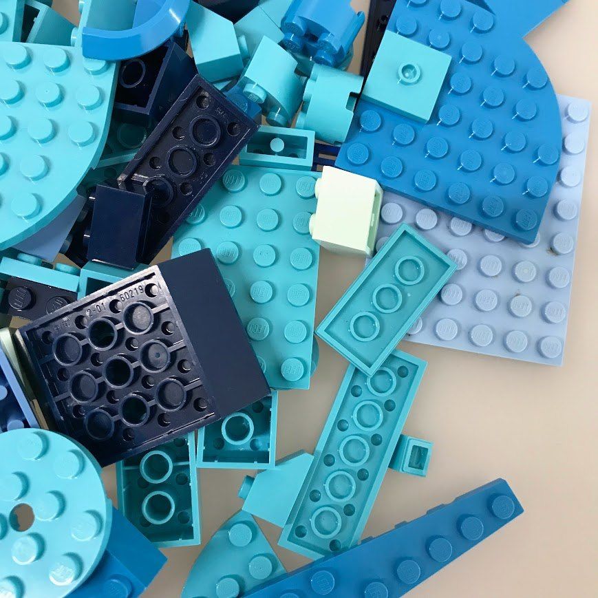 LEGO レゴブロック 青色 みずいろ 紺色 ブルー スカイブルー 1.7kg 