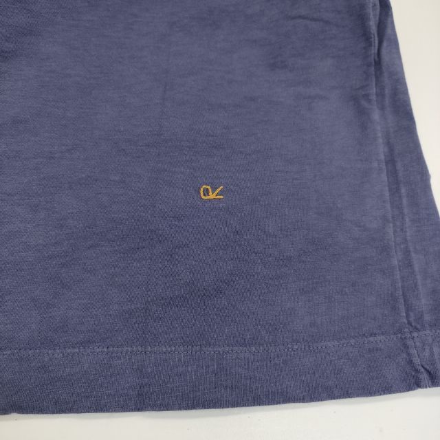 45R/45rpm anuenue ロゴ 刺繍 半袖Tシャツ カットソー ネイビー