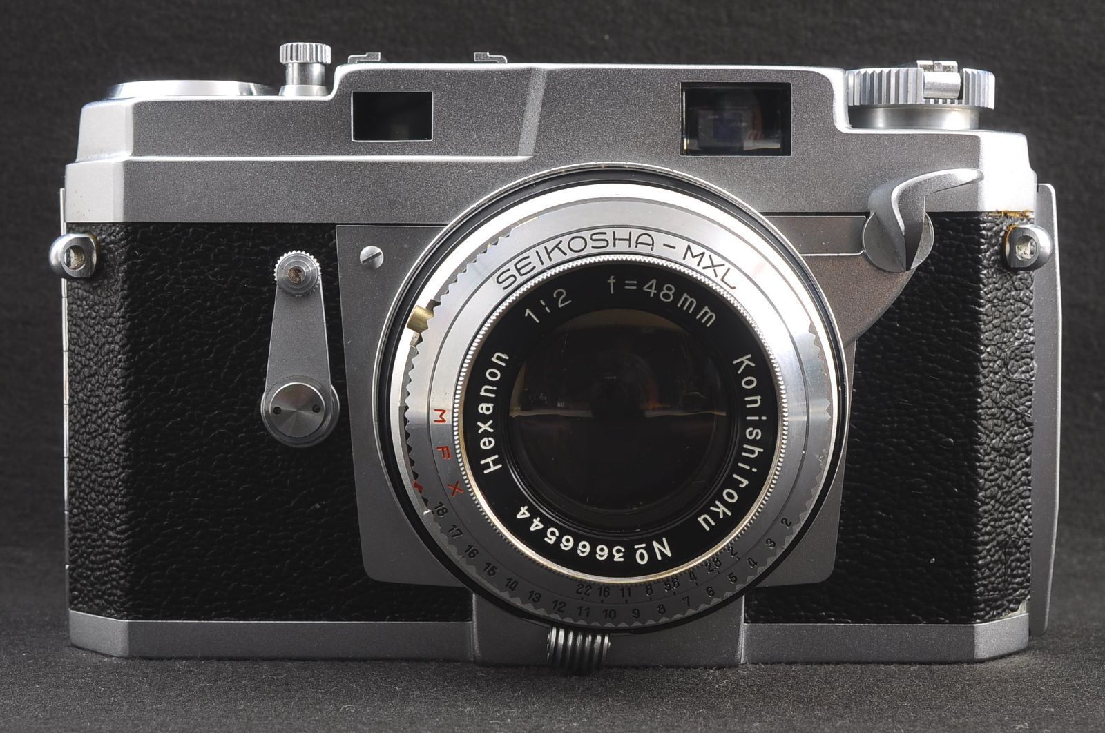KONICA III レンジファインダー HEXANON 48mm F2 搭載② KONICA III フィルムカメラ HEXANON 48mm F2 レンジファインダー