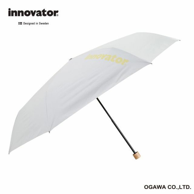 innovator イノベーター 晴雨兼用 折りたたみ傘 ホワイト×イエロー 60cm 雨傘 日傘 折畳傘 手開き UVカット 遮光率99% 以上 遮熱効果 はっ水 大きい 丈夫 ワイド