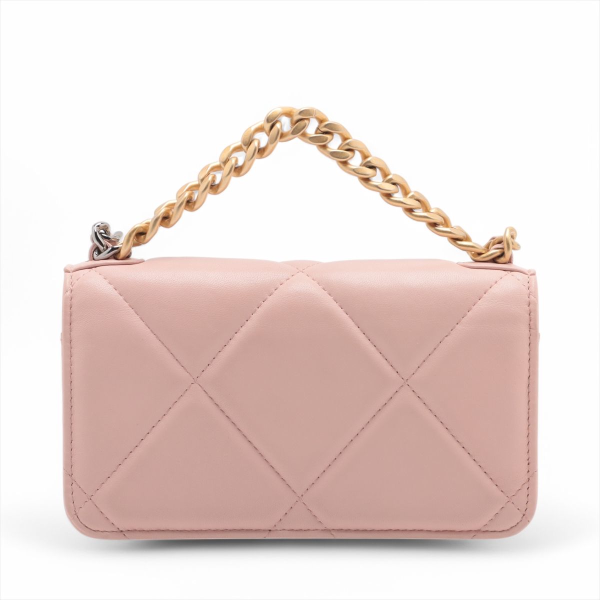 シャネル シリアル付 マトラッセ シャネル19 ラムスキン 2WAY チェーン ショルダーバッグ 斜め掛け レディース MMM BT30-81