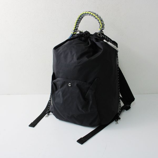 美品】zattu リュック バックパック EVERS 巾着 ナイロン ブラウン