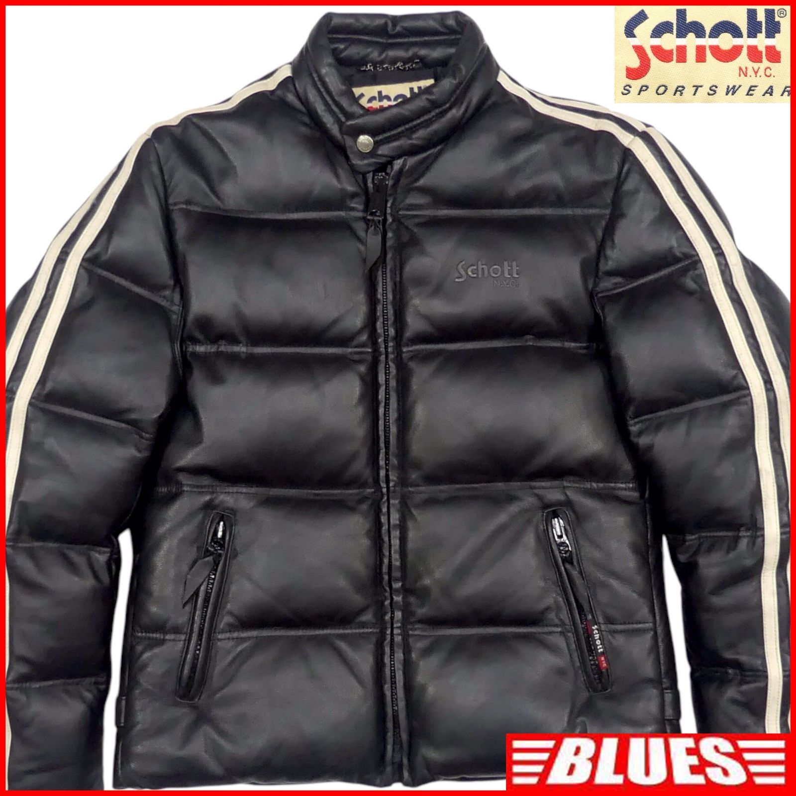 Schott ダウンジャケット 黒 サイズL Made in USA