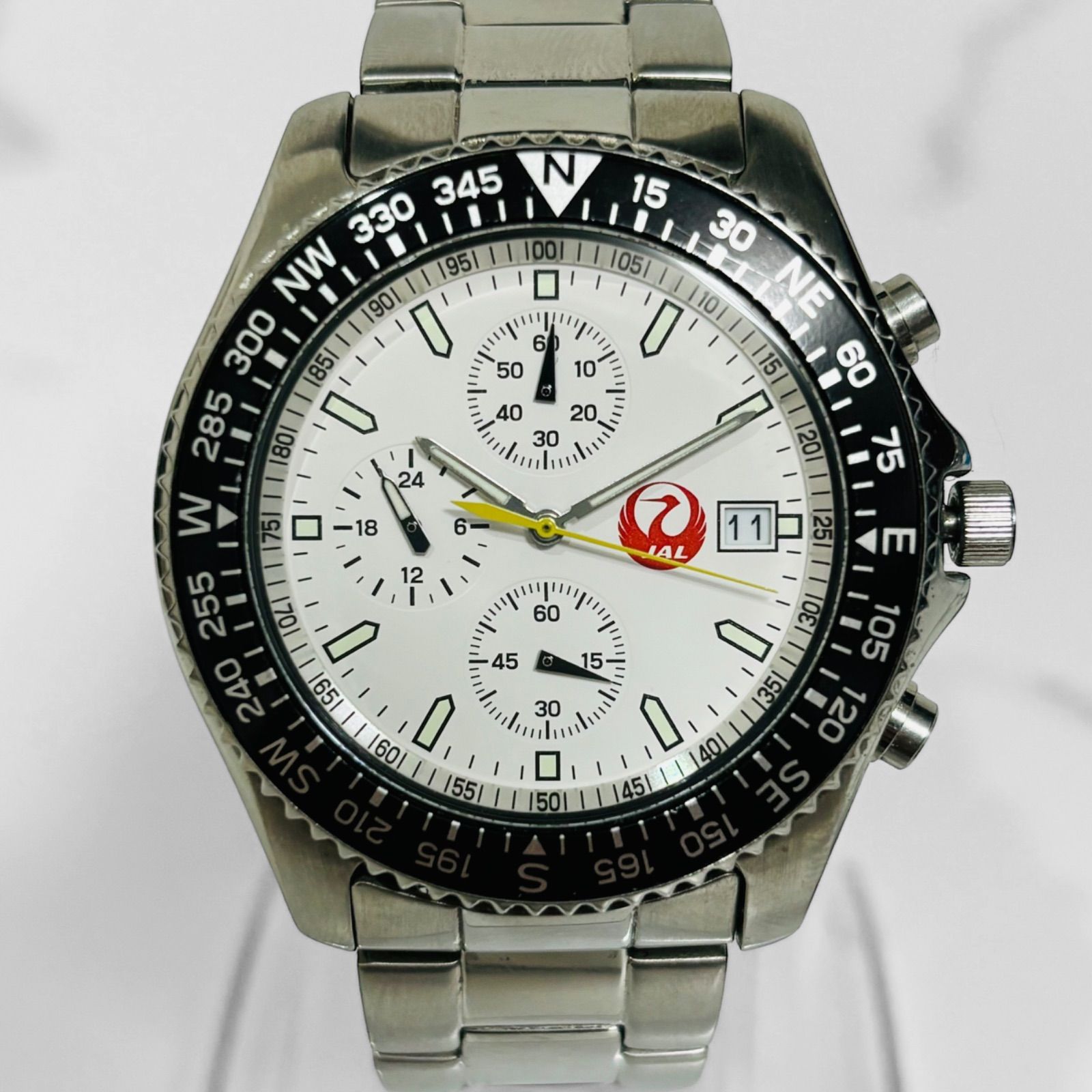 CITIZEN×JAL クロノグラフ メンズ 腕時計 0610-S021723☆ 稼働品 美品 