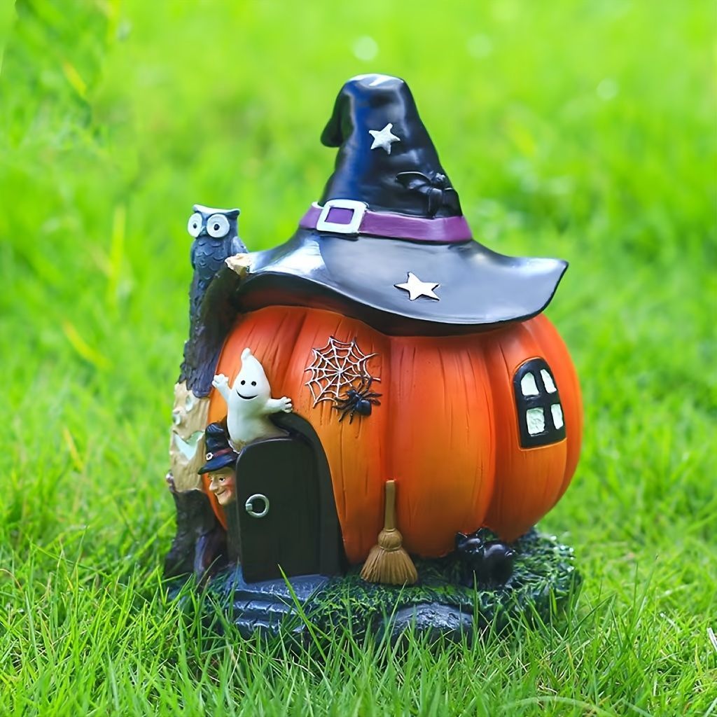 かぼちゃのオーナメント・置物 ハロウィン 置物 オブジェ ガーデンオーナメント カボチャハウス