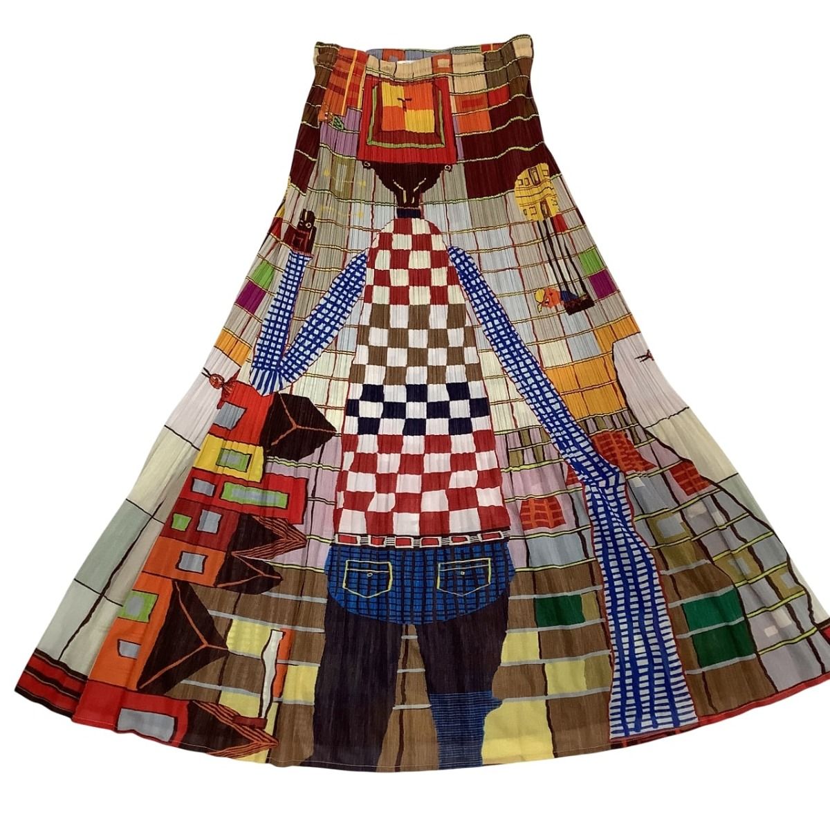♪♪ISSEY MIYAKE イッセイミヤケ PLEATS PLEASE スカート 総柄 SIZE 3 PP14-JG145
