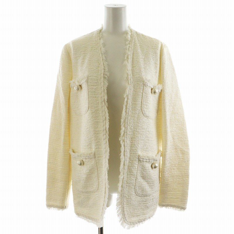 エルマノシェルビーノ ERMANNO SCERVINO ノーカラージャケット
