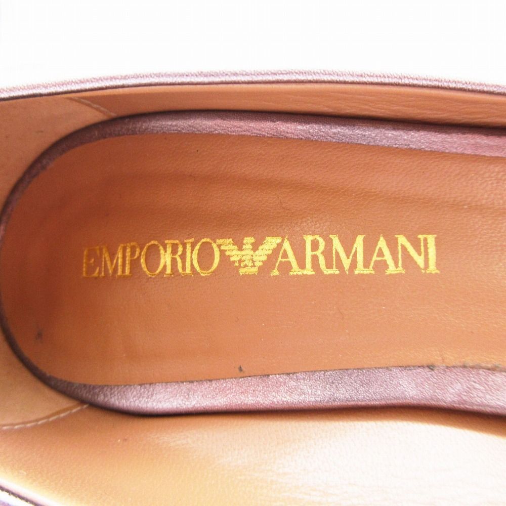 エンポリオアルマーニ EMPORIO ARMANI レザー オープントゥ パンプス
